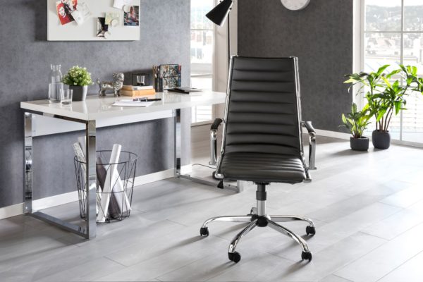 Office Ergonomic Chair Geneva 1 Black X-Xl 110 Kg Height Adjustable Swivel Chair 10219 Amstyle Buerostuhl Genf 1 Bezug Kunstleder Sc