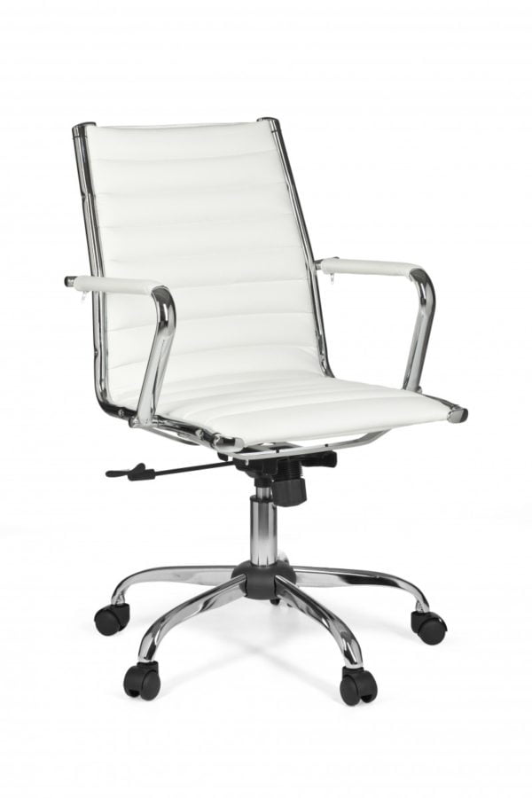 Office Desk Ergonomic Chair Genf 2 White X-Xl 110 Kg Executive Chair 10222 Amstyle Genf 2 Buerostuhl Leder Optik W