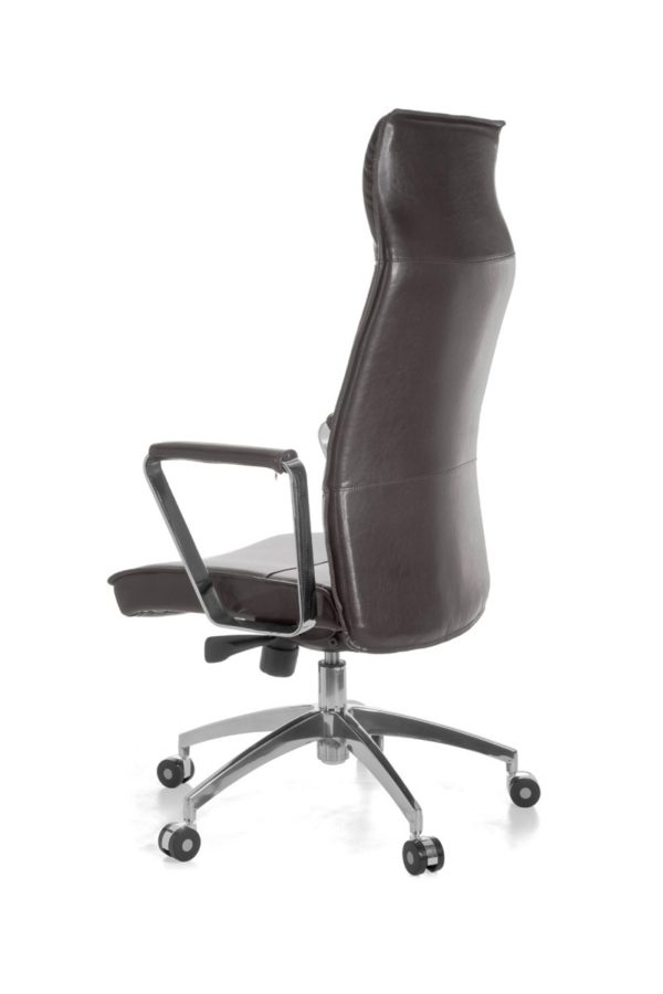 Office Chair Verona Reference Genuine Leather Brown Desk Chair X-Xl 120 Kg Synchronous Mechanism Executive Armchair Headrest 19004 009