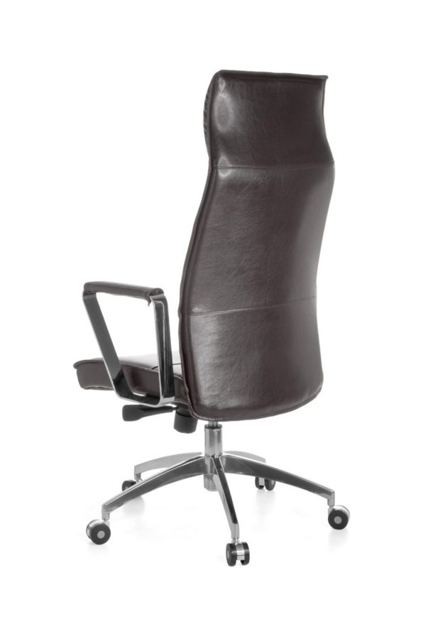 Office Chair Verona Reference Genuine Leather Brown Desk Chair X-Xl 120 Kg Synchronous Mechanism Executive Armchair Headrest 19004 010