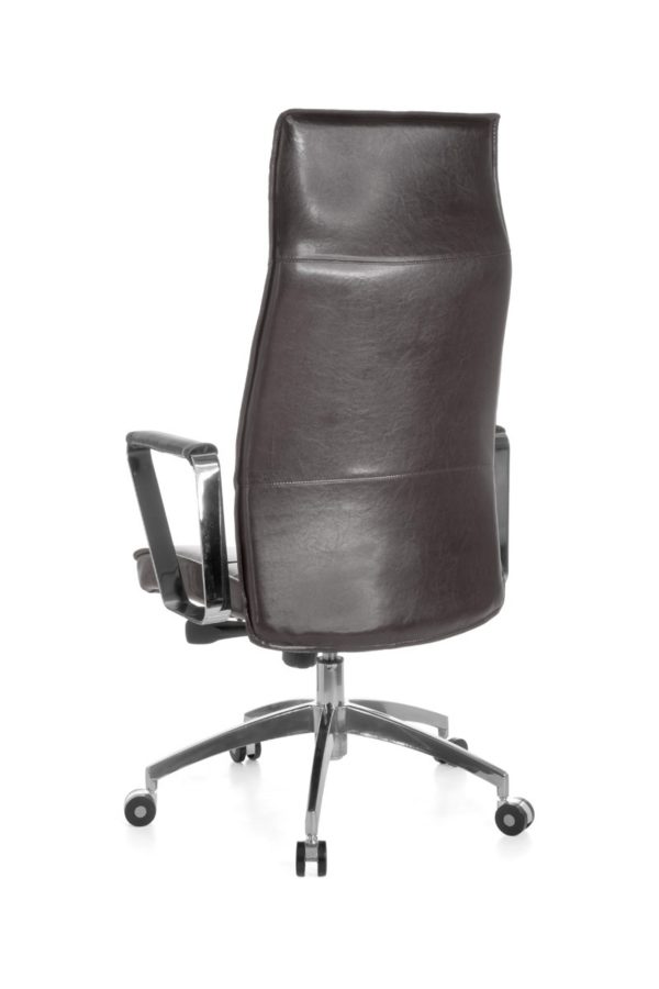Office Chair Verona Reference Genuine Leather Brown Desk Chair X-Xl 120 Kg Synchronous Mechanism Executive Armchair Headrest 19004 011