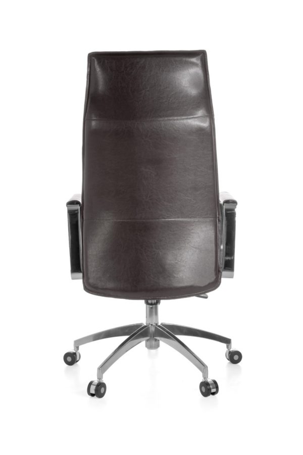 Office Chair Verona Reference Genuine Leather Brown Desk Chair X-Xl 120 Kg Synchronous Mechanism Executive Armchair Headrest 19004 013