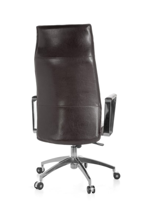 Office Chair Verona Reference Genuine Leather Brown Desk Chair X-Xl 120 Kg Synchronous Mechanism Executive Armchair Headrest 19004 014