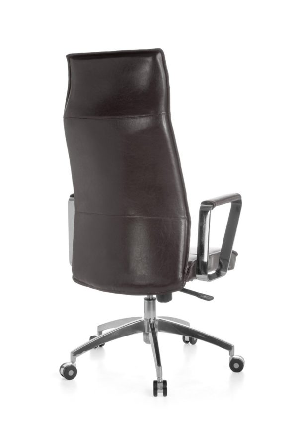 Office Chair Verona Reference Genuine Leather Brown Desk Chair X-Xl 120 Kg Synchronous Mechanism Executive Armchair Headrest 19004 015