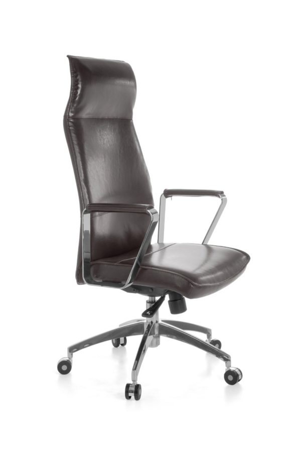 Office Chair Verona Reference Genuine Leather Brown Desk Chair X-Xl 120 Kg Synchronous Mechanism Executive Armchair Headrest 19004 021