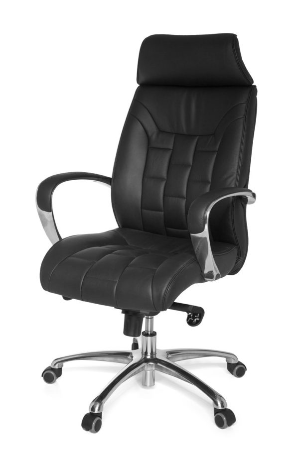 Leather X-Xl Office Chair Ergonomic Turin Black. Up To 120Kg Rocker Function Armrests Swivel Chair X-Xl 22818 003