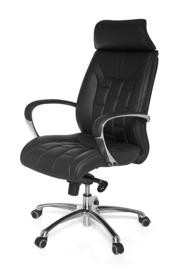 Leather X-Xl Office Chair Ergonomic Turin Black. Up To 120Kg Rocker Function Armrests Swivel Chair X-Xl 22818 004