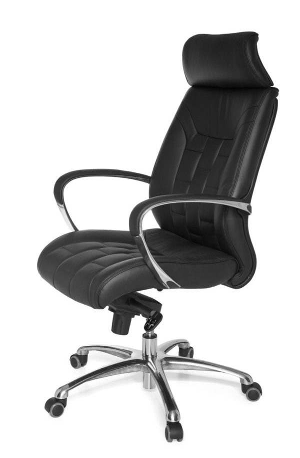 Leather X-Xl Office Chair Ergonomic Turin Black. Up To 120Kg Rocker Function Armrests Swivel Chair X-Xl 22818 005
