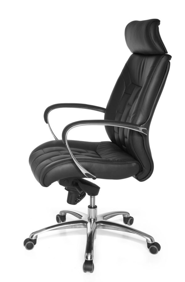Leather X-Xl Office Chair Ergonomic Turin Black. Up To 120Kg Rocker Function Armrests Swivel Chair X-Xl 22818 006