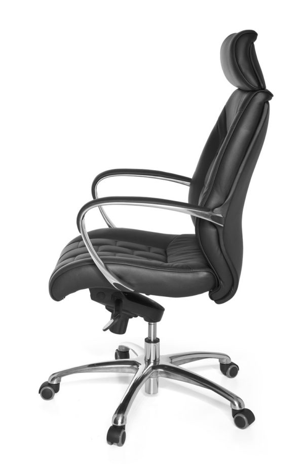 Leather X-Xl Office Chair Ergonomic Turin Black. Up To 120Kg Rocker Function Armrests Swivel Chair X-Xl 22818 007