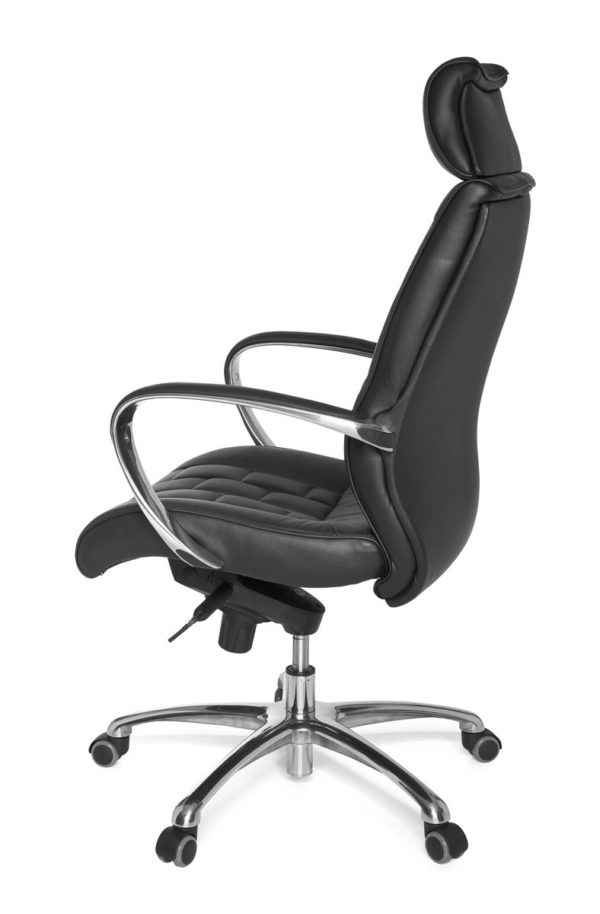 Leather X-Xl Office Chair Ergonomic Turin Black. Up To 120Kg Rocker Function Armrests Swivel Chair X-Xl 22818 008