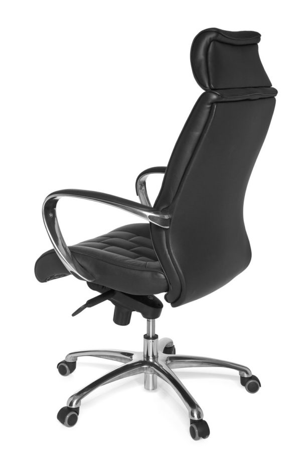 Leather X-Xl Office Chair Ergonomic Turin Black. Up To 120Kg Rocker Function Armrests Swivel Chair X-Xl 22818 009
