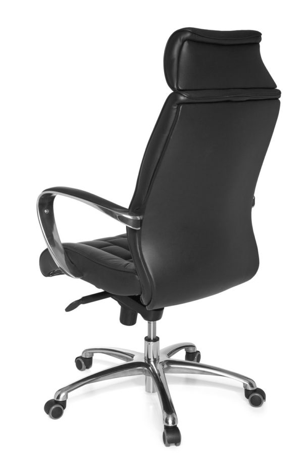 Leather X-Xl Office Chair Ergonomic Turin Black. Up To 120Kg Rocker Function Armrests Swivel Chair X-Xl 22818 010