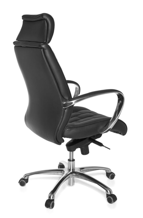 Leather X-Xl Office Chair Ergonomic Turin Black. Up To 120Kg Rocker Function Armrests Swivel Chair X-Xl 22818 017