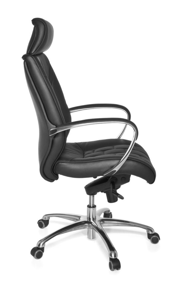 Leather X-Xl Office Chair Ergonomic Turin Black. Up To 120Kg Rocker Function Armrests Swivel Chair X-Xl 22818 019