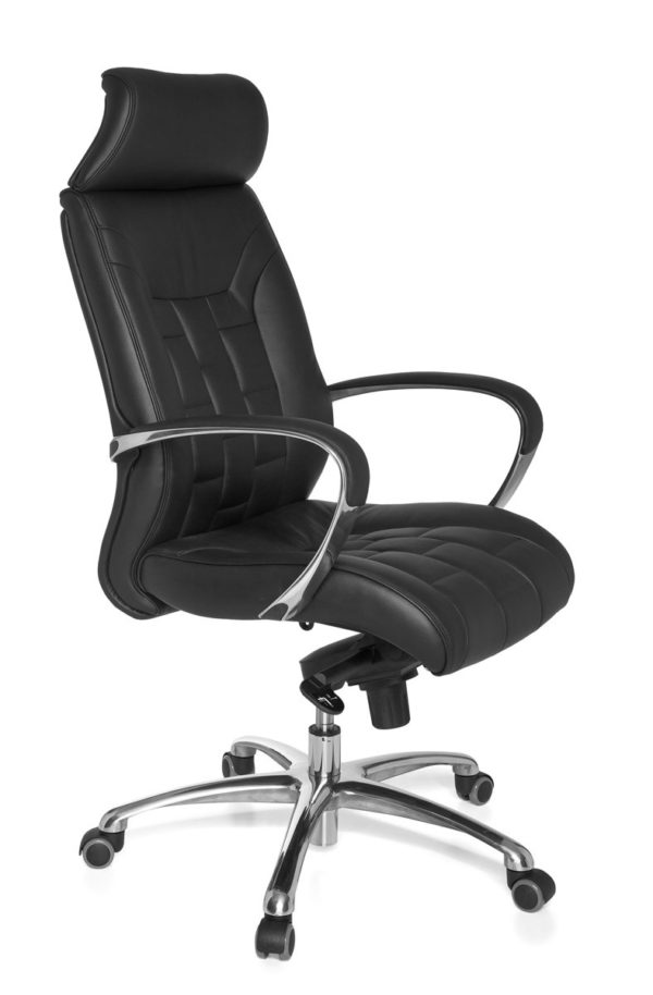Leather X-Xl Office Chair Ergonomic Turin Black. Up To 120Kg Rocker Function Armrests Swivel Chair X-Xl 22818 021
