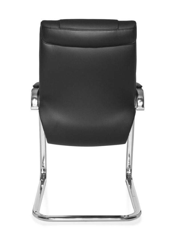 Cantilever Rimini Visitor Visitor Chair With Armrests, Conference Chair Leather Black 22822 013