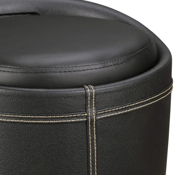 Laundry Bin Lucy Laundry Basket Color Black Stool With Function Bathroom Stool Cover Imitation Leather Ottoman 100 Kg 29771 Amstyle Waeschebehaelter Lucy Waeschekorb F 7