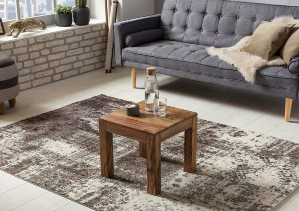 Coffee Table Solid Wood Sheesham 45 Cm Wide Living Room Table Design Dark Brown Country Style Table 31307 Wohnling Couchtisch Massiv Holz Sheesham 45 1