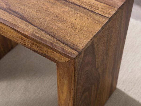 Set Of 3 Nesting Tables Solid-Wood Sheesham Living Room Table Country Style Side Table Dark-Brown Natural Wood 31308 Wohnling 3Er Set Satztisch Mumbai Massiv Ho 3