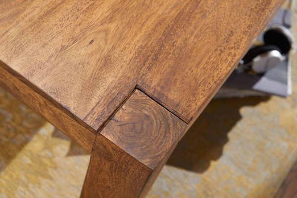 Couchtisch Mumbai Massiv-Holz Sheesham 110Cm Breit Wohnzimmer-Tisch Design Dunkel-Braun Beistelltisch 31315 Wohnling Couchtisch Mumbai Massiv Holz She 2