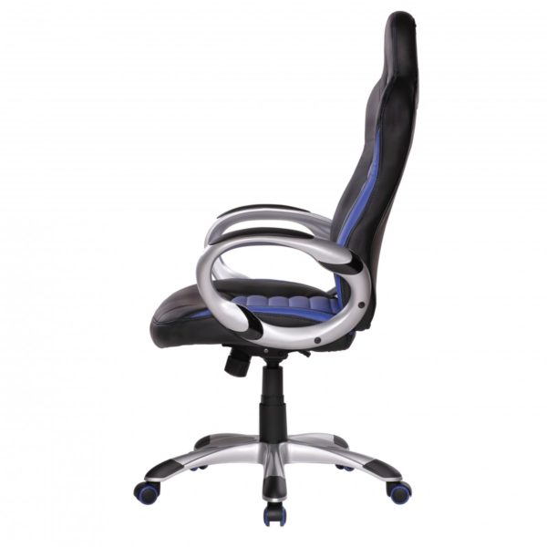 Office Boss Desk Ergonomic Chair With Armrests Executive Racer Blue 32154 Amstyle Buerostuhl Racer Blau Gaming Chefse 2