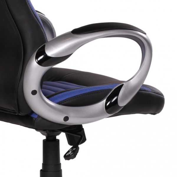 Office Boss Desk Ergonomic Chair With Armrests Executive Racer Blue 32154 Amstyle Buerostuhl Racer Blau Gaming Chefse 4
