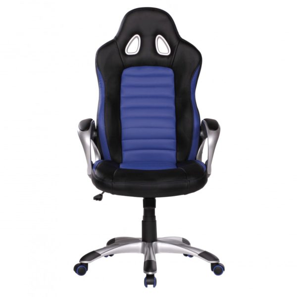 Office Boss Desk Ergonomic Chair With Armrests Executive Racer Blue 32154 Amstyle Buerostuhl Racer Blau Gaming Chefsess