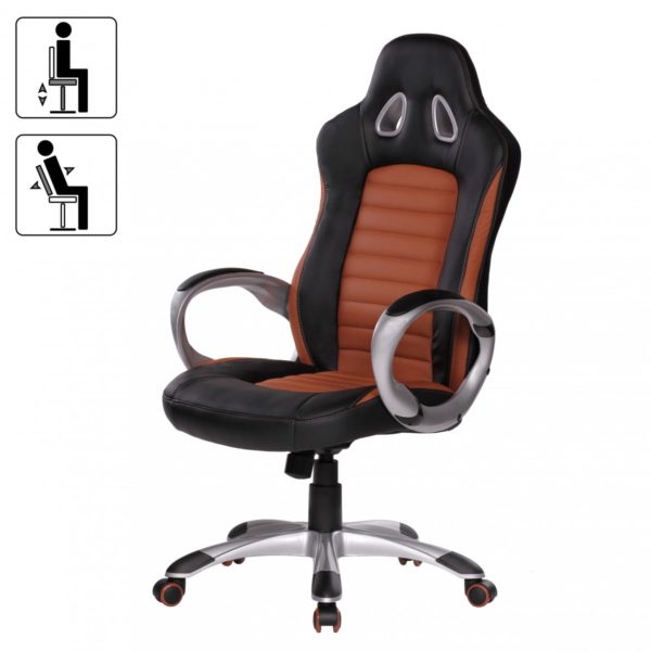 Office Boss Desk Ergonomic Chair With Armrests Executive Racer Caramel 32155 Amstyle Buerostuhl Racer Caramel Gaming Che 7