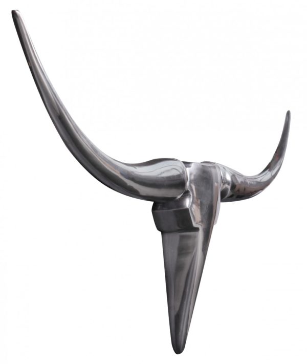 Bull Antlers South Wall Decoration 74Cm Wide Aluminum Aluminum Silver Aluminum Wall Decoration Antler Design Decoration 32591 Wohnling Wanddekoration Geweih Bull S 75 Cm Alumin