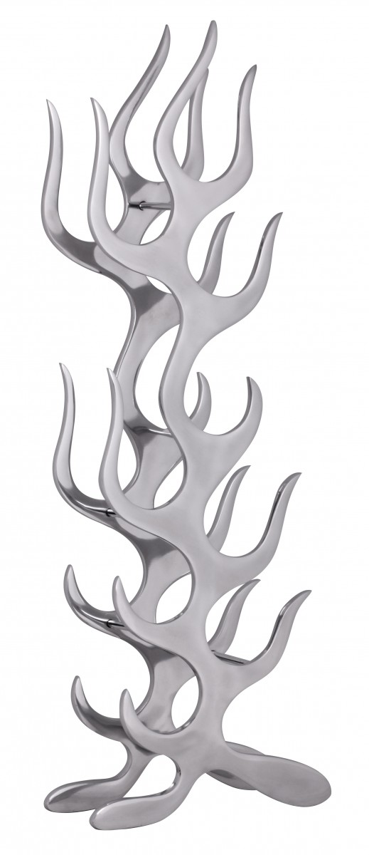 Design Aluminium Weinregal Flamme Für 9 Flaschen In Silber 32600 Wohnling Weinregal Design Flammen 93 Cm Fuer 9 Fla