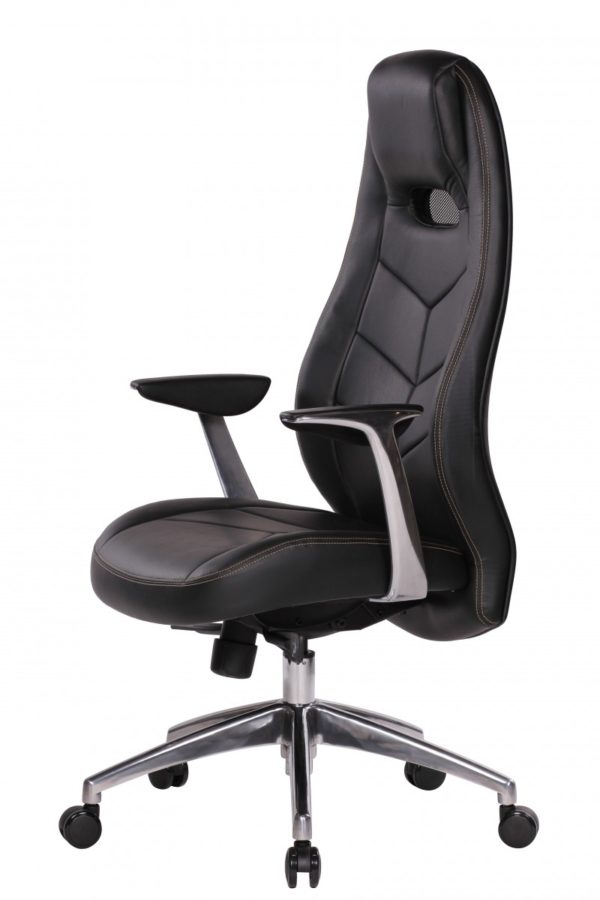 Real Leather Chair , Office Boss Desk Ergonomic Chair With Armrests Executive 32604 Amstyle Chefsessel Bari Echtleder Mit 5 Punkt Sy 1