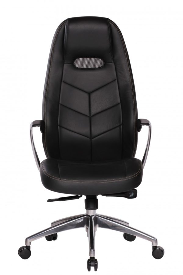 Real Leather Chair , Office Boss Desk Ergonomic Chair With Armrests Executive 32604 Amstyle Chefsessel Bari Echtleder Mit 5 Punkt Sy 2