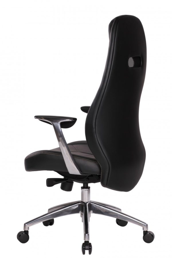 Real Leather Chair , Office Boss Desk Ergonomic Chair With Armrests Executive 32604 Amstyle Chefsessel Bari Echtleder Mit 5 Punkt Sy 3
