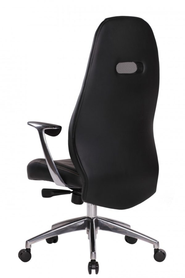 Real Leather Chair , Office Boss Desk Ergonomic Chair With Armrests Executive 32604 Amstyle Chefsessel Bari Echtleder Mit 5 Punkt Sy 5