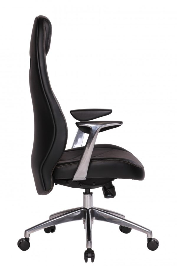 Real Leather Chair , Office Boss Desk Ergonomic Chair With Armrests Executive 32604 Amstyle Chefsessel Bari Echtleder Mit 5 Punkt Sy 8