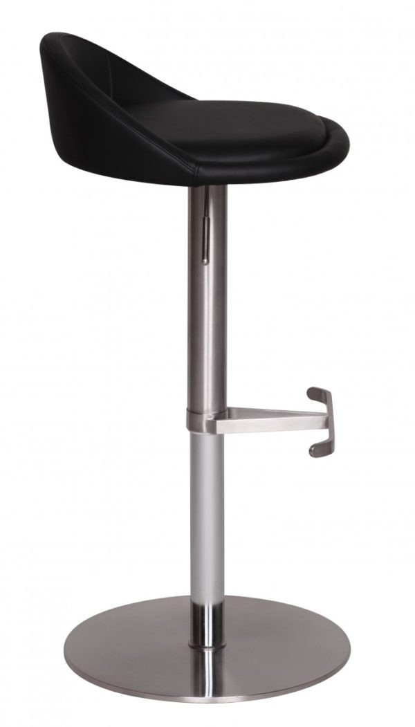 Durable M1 Barstool Stainless Black Chair Contemporary Stool Adjustable Design Bar Stool Is Rotatable 32816 Wohnling Durable M1 Barhocker Tresenhocker Ede 3