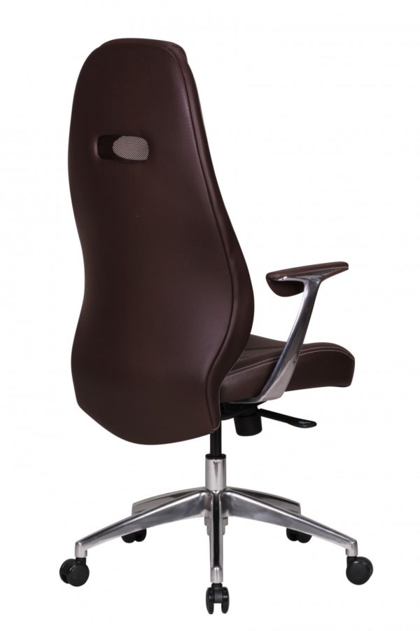 Office Ergonomic Chair Bari Genuine Leather Brown With Armrests Executive 33436 Amstyle Chefsessel Bari Echtleder Mit 5 Punkt S 10