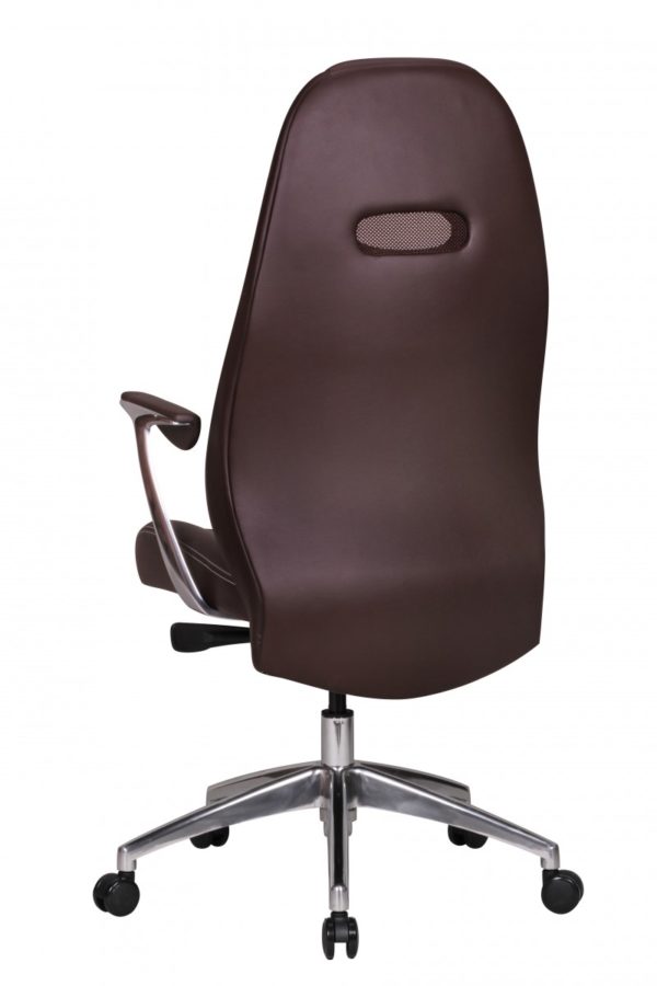 Office Ergonomic Chair Bari Genuine Leather Brown With Armrests Executive 33436 Amstyle Chefsessel Bari Echtleder Mit 5 Punkt Sy 7