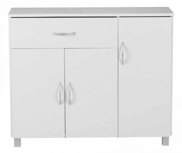 Sideboard Jarry White Matt With 1 Drawer And 3 Doors 90 X 75 X 30 Cm 35976 Wohnling Sideboard Weiss 90 X 75 Cm Wl1 334 Wl1 1