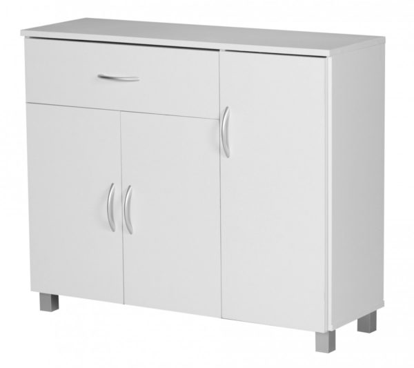 Sideboard Jarry White Matt With 1 Drawer And 3 Doors 90 X 75 X 30 Cm 35976 Wohnling Sideboard Weiss 90 X 75 Cm Wl1 334 Wl1 2