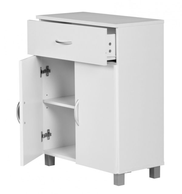 White With 1 Drawer &Amp; 2 Doors 60 X 75 X 30 Cm 35978 Wohnling Sideboard Weiss 90 X 75 Cm Wl1 336 Wl1 4
