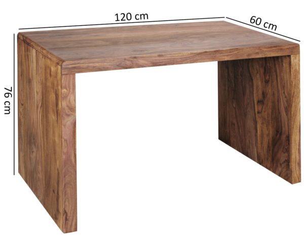 Desk Boha Solid Wood Sheesham Computer Table 120 Cm 36259 Wohnling Schreibtisch Boha Massiv Holz Shee 4