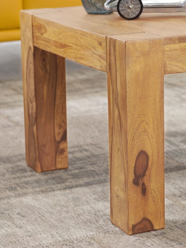 Couchtisch Mumbai Massiv-Holz Akazie 60 Cm Breit Wohnzimmer-Tisch Design Braun Beistelltisch Natur 38379 Wohnling Couchtisch Mumbai Massiv Holz Akaz 5