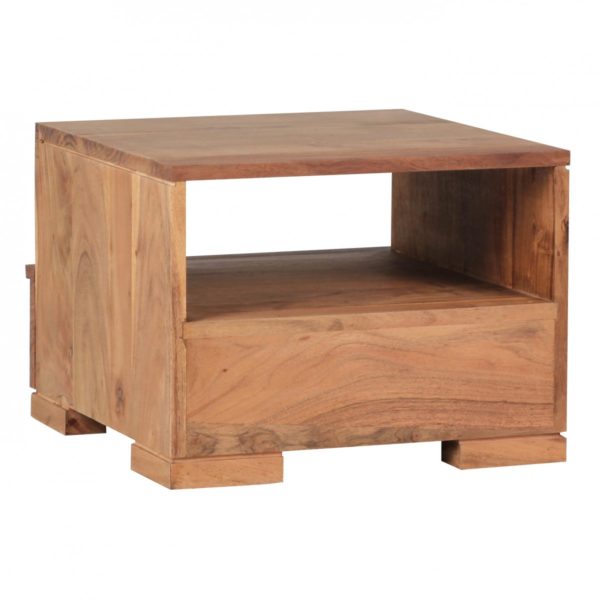 Nightstand Solid Wood Acacia Night-Dresser 30 Cm 1 Drawer Filing Nightstand Country Style Real Wood 38522 Wohnling Akazie Nachtkonsole 40 X 45 Cm Wl1 4