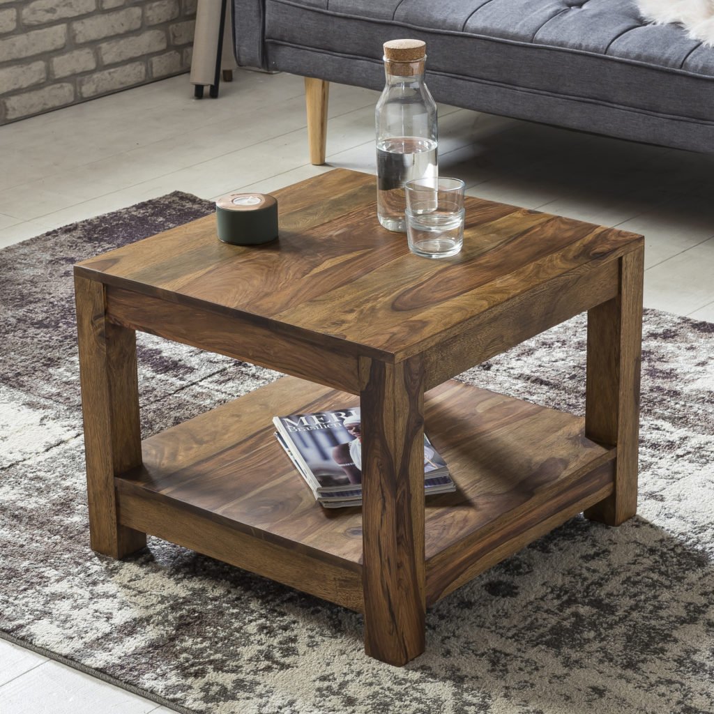Coffee Table Solid Wood Sheesham 60 X 60 Cm Living Room Table Design ...