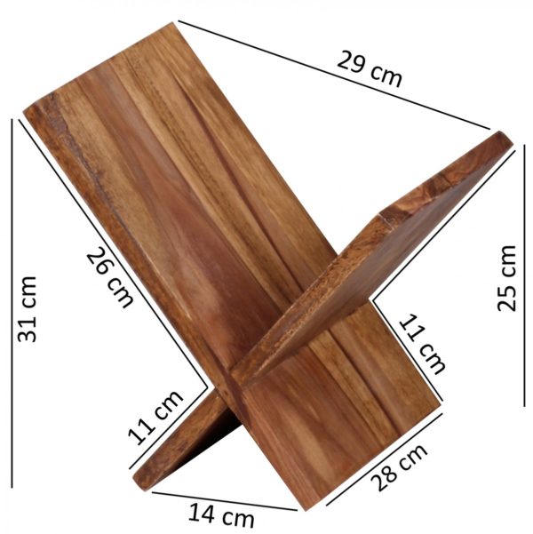Magazine Rack Solid Wood Sheesham - Magazines Stand | Holder Design 38762 Wohnling Massivholz Zeitungsstaender Sheesh 9