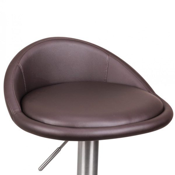 Durable M1 Barstool Stainless Steel Brown Chair Contemporary Stool Adjustable Design Bar Stool Is Rotatable 38822 Barhocker Wohnling Durable M1 Edelstahl Geb 3
