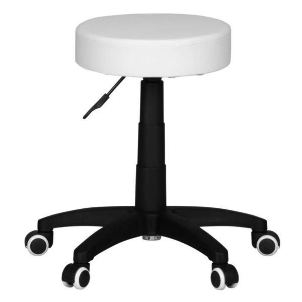Stool Leon S Design White With Casters Stool Upholstered Backless Xl 39156 Amstyle Arbeitshocker Leon S Weiss Spm1 037 4