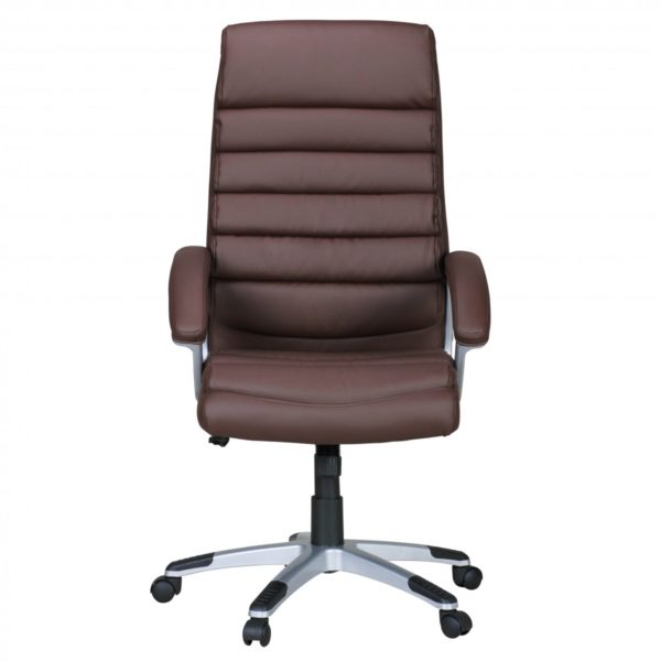 Office Chair Valencia Artificial Leather Brown Ergonomic With Headrest 39157 Amstyle Valencia Buerostuhl Lederoptik Bra 13